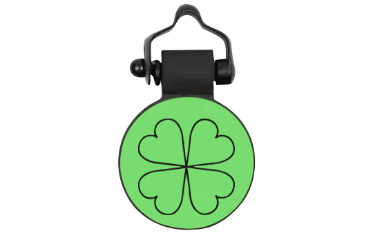 Green Shamrock Tag Noiseless Dog Tags SiliDog SiliDog The Silent Pet Tag