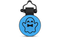 Blue Ghost silent silicone pet ID tag, Halloween design