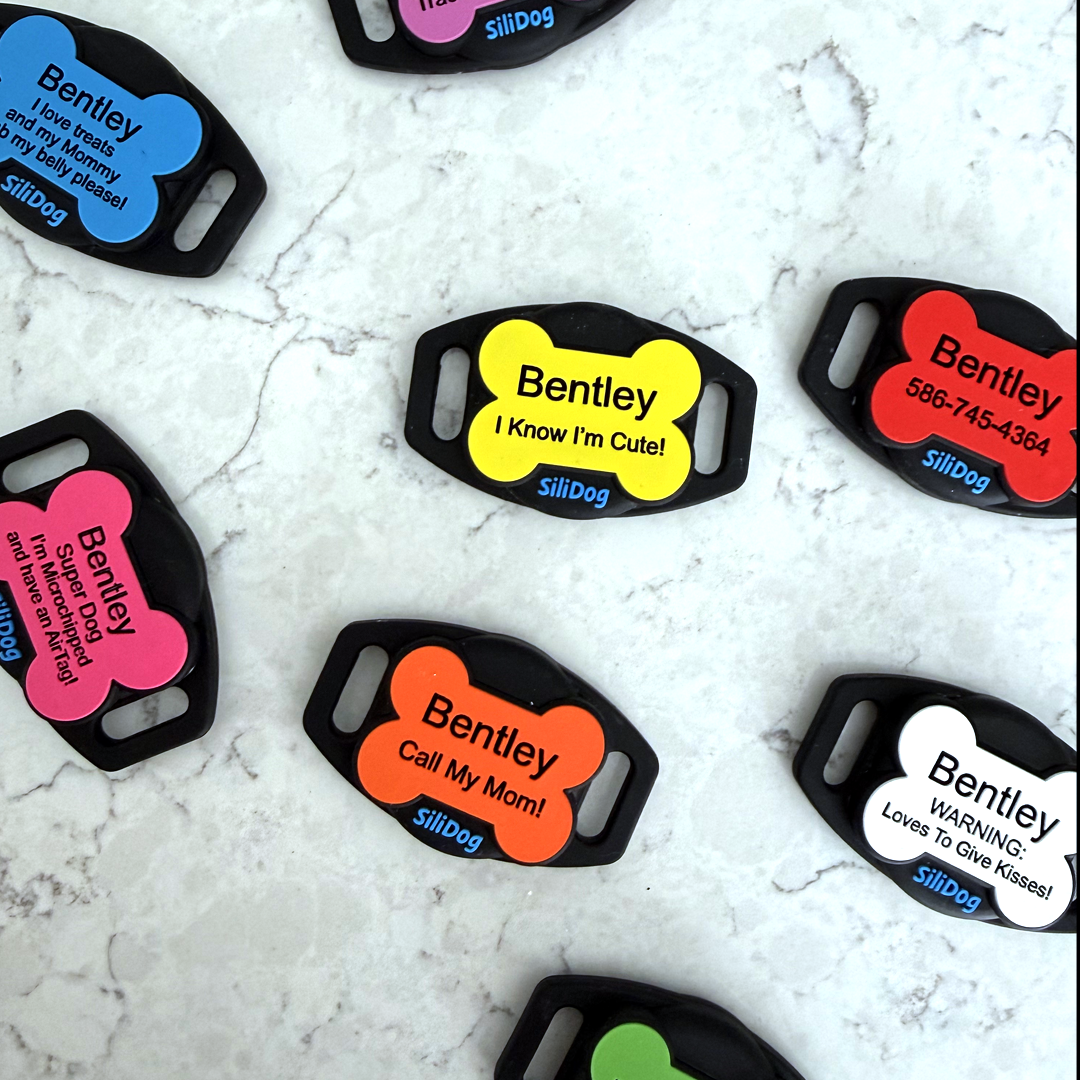 Sliding Tags SiliSlider – Tracking-Compatible Slide-On Tag – SiliDog - The Silent ...