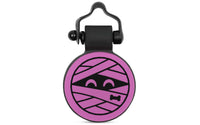 Purple Mummy silent silicone pet ID tag, Halloween design
