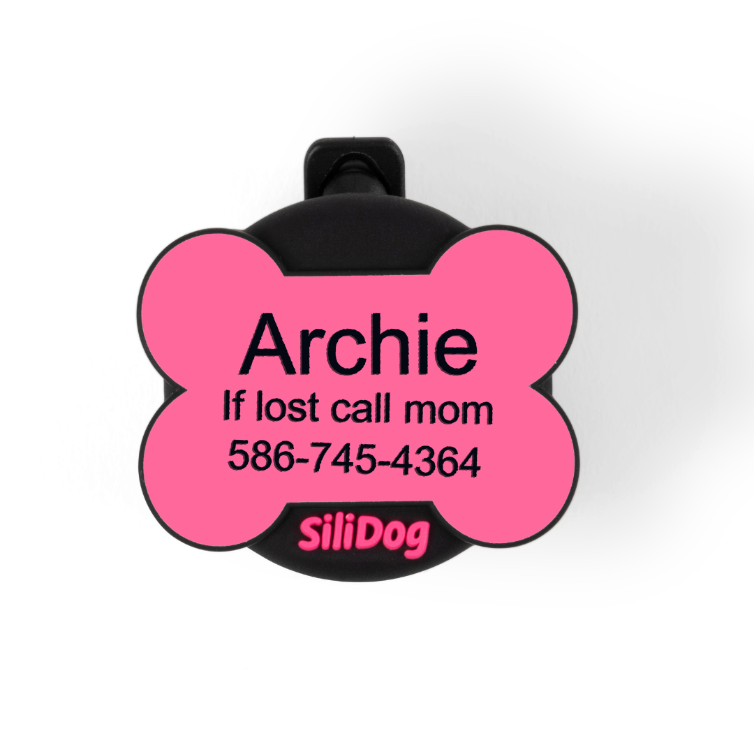 Silicone Dog ID Tags for Pets Silent Pet Tags Quiet Durable Dog Tags SiliDog The Silent Pet Tag