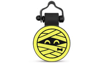 Yellow Mummy silent silicone pet ID tag, Halloween design