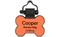 Orange Bone - SiliDog - The Silent Pet Tag