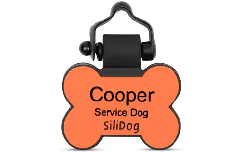 Orange Bone - SiliDog - The Silent Pet Tag