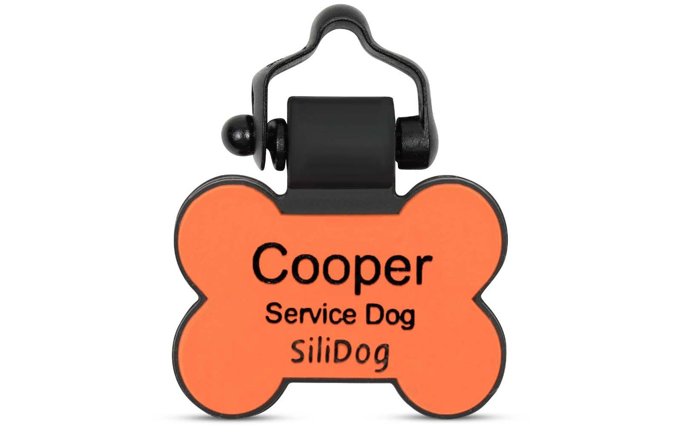 Orange Bone - SiliDog - The Silent Pet Tag