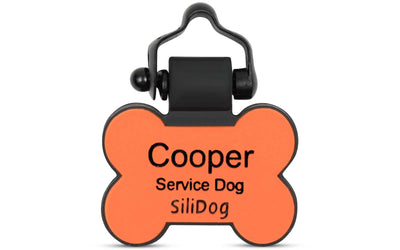 Orange Bone - SiliDog - The Silent Pet Tag