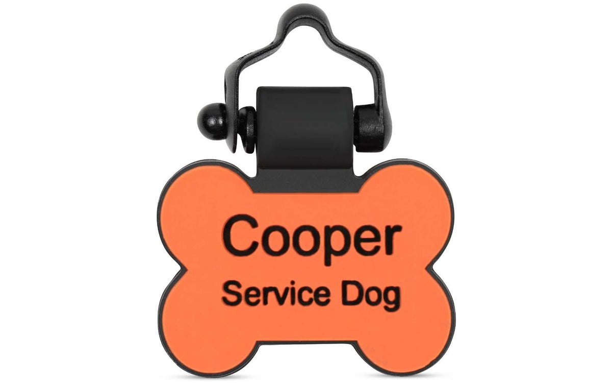 Orange Bone - SiliDog - The Silent Pet Tag