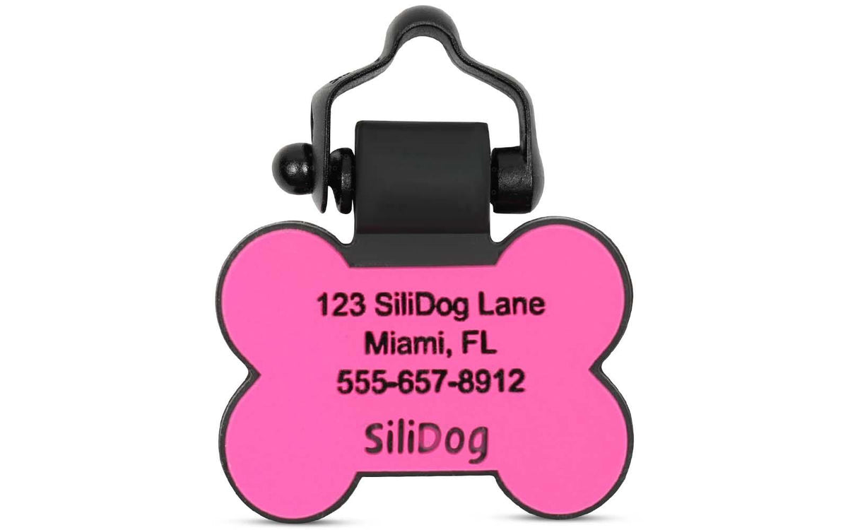 Pink Bone - SiliDog - The Silent Pet Tag