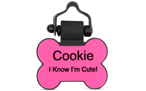 Pink Bone - SiliDog - The Silent Pet Tag