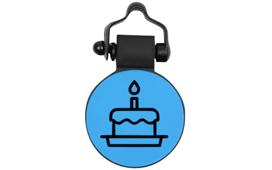 Blue Birthday Cake - SiliDog - The Silent Pet Tag