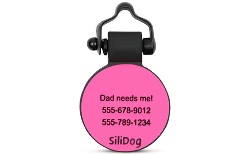 Pink Circle - SiliDog - The Silent Pet Tag