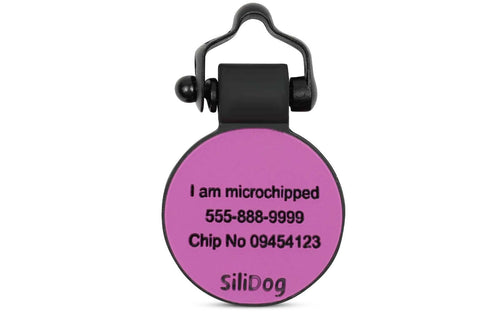 Purple Circle - SiliDog - The Silent Pet Tag
