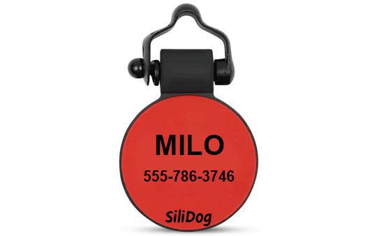 Red Flower - SiliDog - The Silent Pet Tag