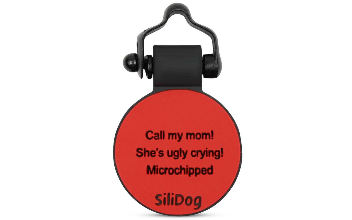Red Circle - SiliDog - The Silent Pet Tag