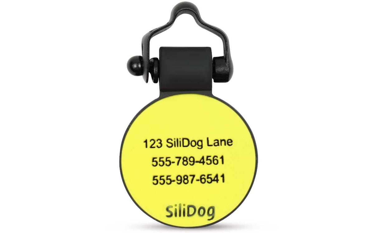 Yellow Circle - SiliDog - The Silent Pet Tag