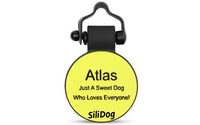 Yellow Peace - SiliDog - The Silent Pet Tag