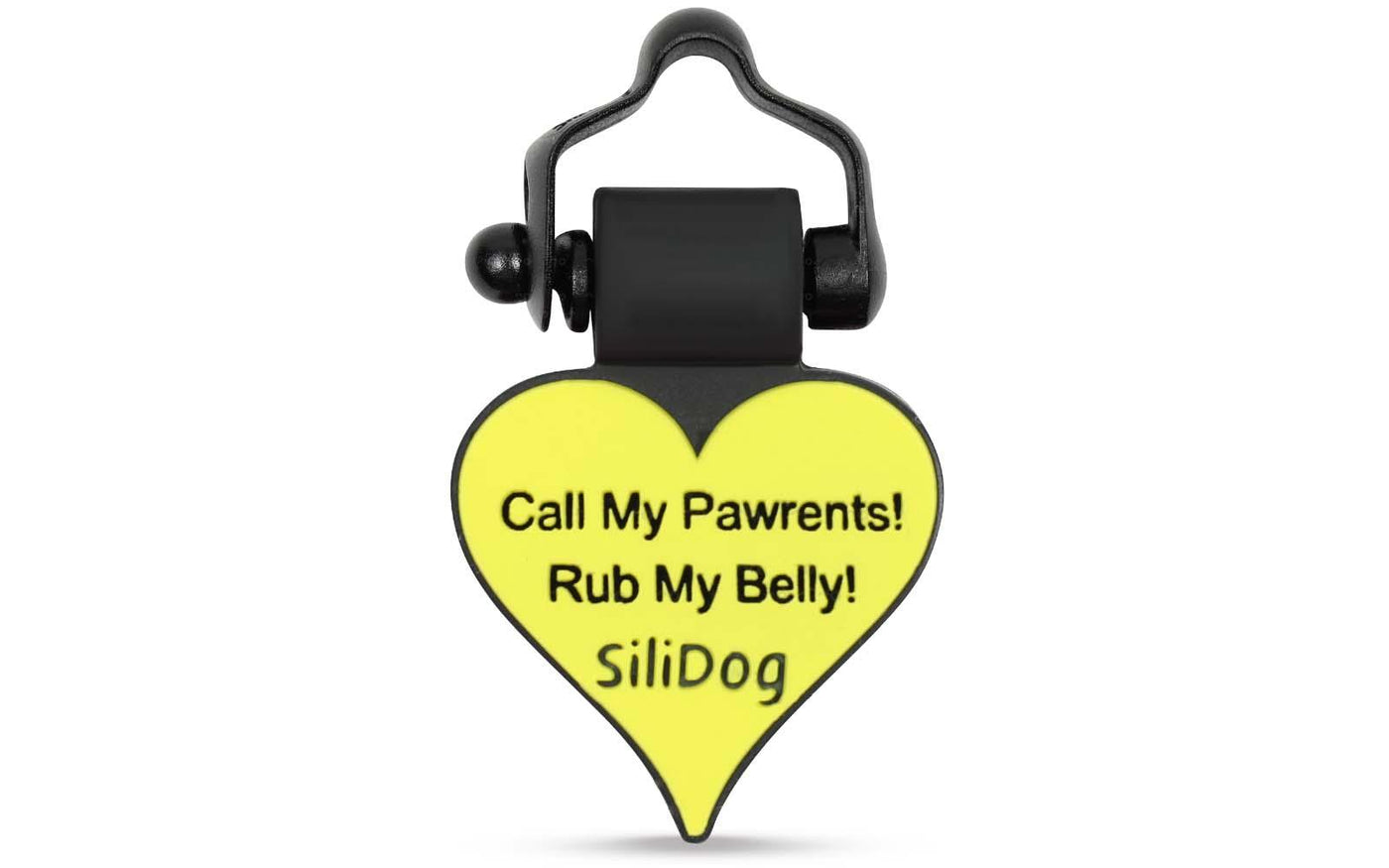 Yellow Heart - SiliDog - The Silent Pet Tag