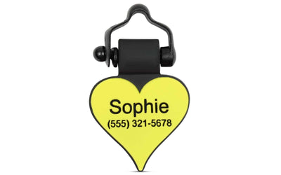 Yellow Heart - SiliDog - The Silent Pet Tag