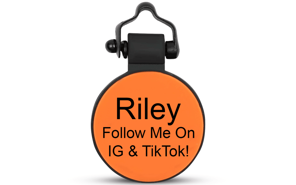Orange MiniTag - SiliDog - The Silent Pet Tag