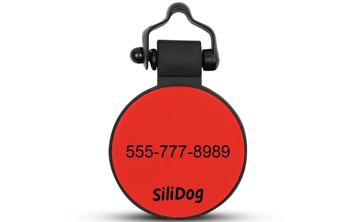 Red MiniTag - SiliDog - The Silent Pet Tag