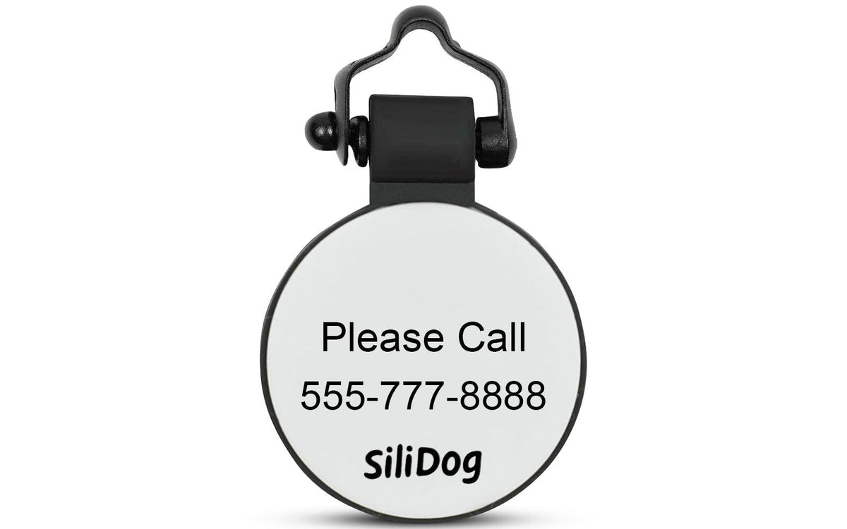 White MiniTag - SiliDog - The Silent Pet Tag