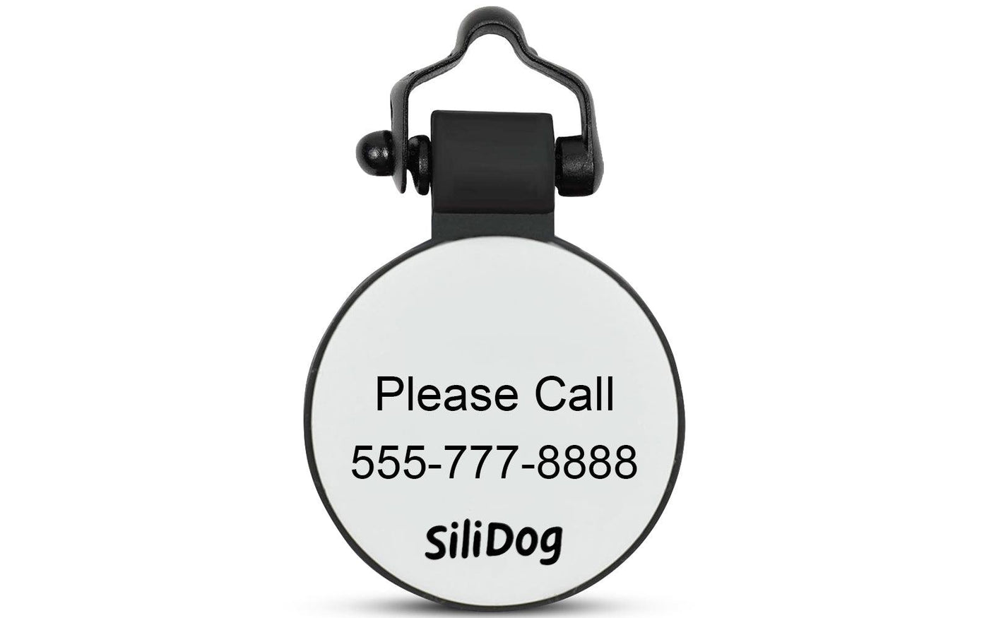 White MiniTag - SiliDog - The Silent Pet Tag