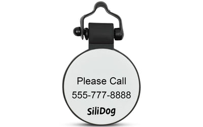 White MiniTag - SiliDog - The Silent Pet Tag