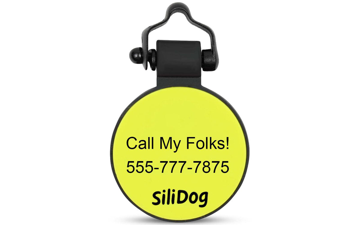 Yellow MiniTag - SiliDog - The Silent Pet Tag