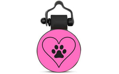 Pink PawPrint - SiliDog - The Silent Pet Tag