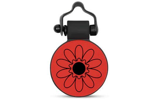 Red Flower - SiliDog - The Silent Pet Tag