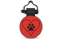 Red PawPrint - SiliDog - The Silent Pet Tag