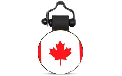 White Circle as Canada Flag Tag - SiliDog - The Silent Pet Tag