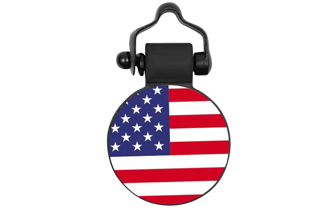 White Circle as USA Flag Tag - SiliDog - The Silent Pet Tag