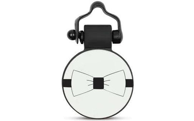 White BowTie - SiliDog - The Silent Pet Tag