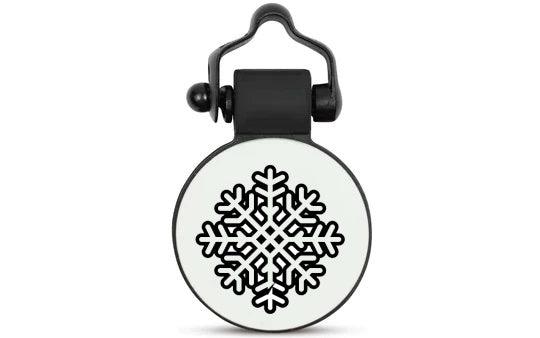 White Snowflake - SiliDog - The Silent Pet Tag