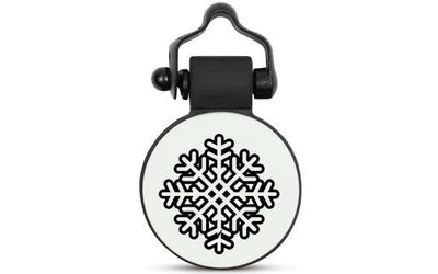 White Snowflake - SiliDog - The Silent Pet Tag