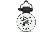 White Snowman - SiliDog - The Silent Pet Tag