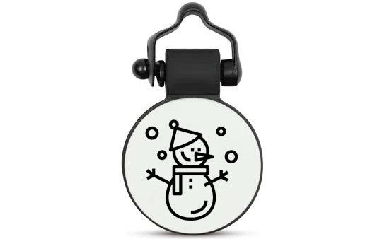 White Snowman - SiliDog - The Silent Pet Tag