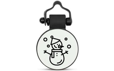 White Snowman - SiliDog - The Silent Pet Tag