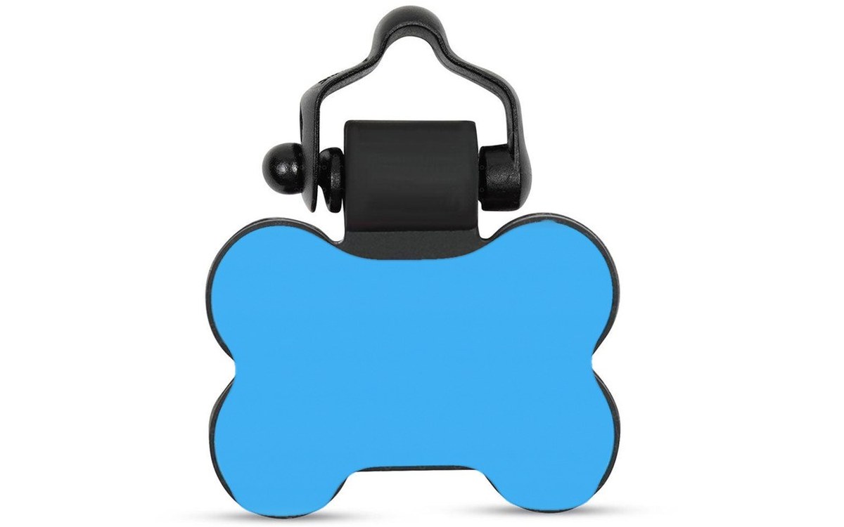 Blue bone tag back
