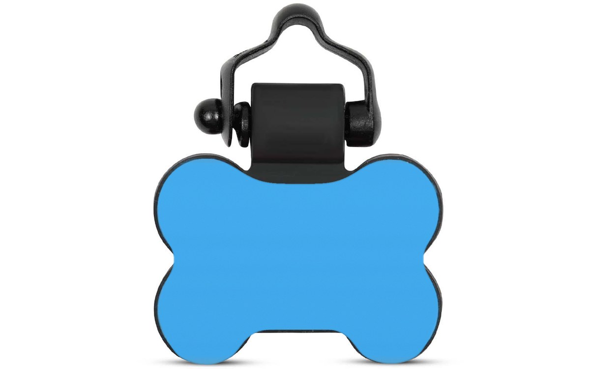 Blue bone tag front