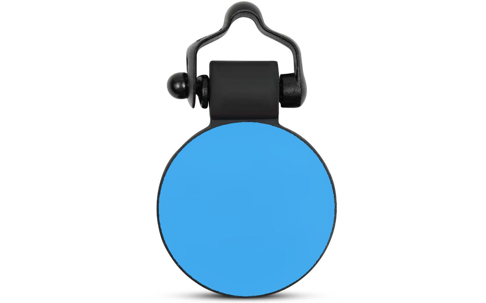 Blue circle tag front