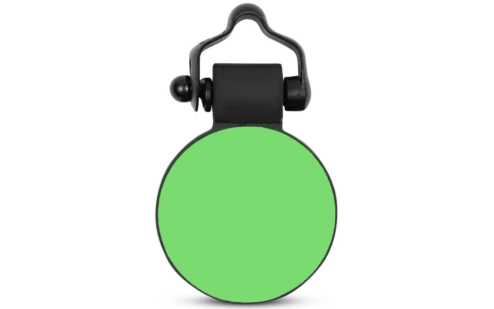 Green circle tag front