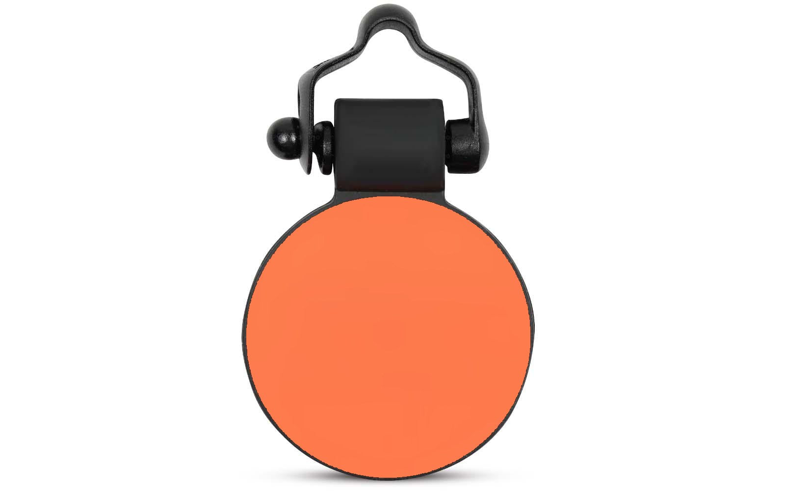 Orange circle tag front