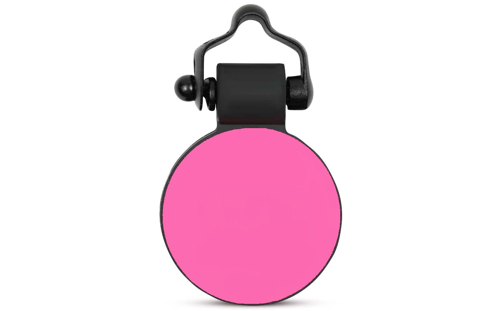 Pink circle tag back