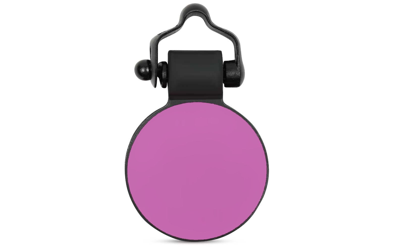Purple circle tag front