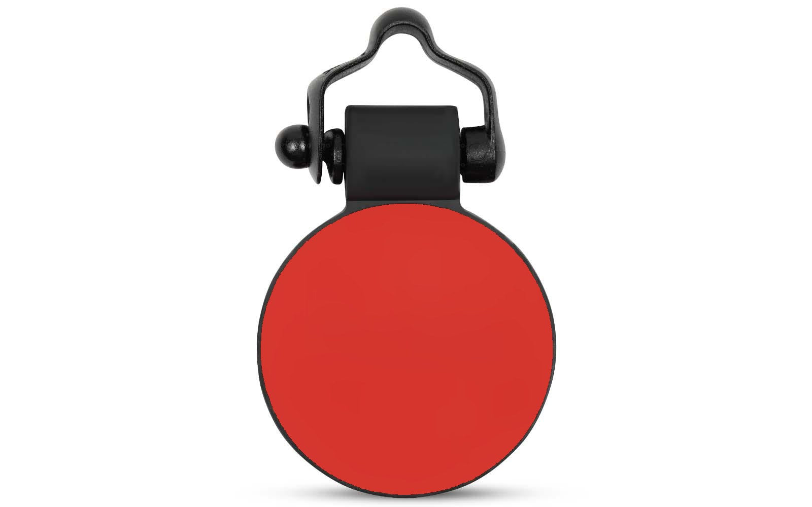 Red circle tag front