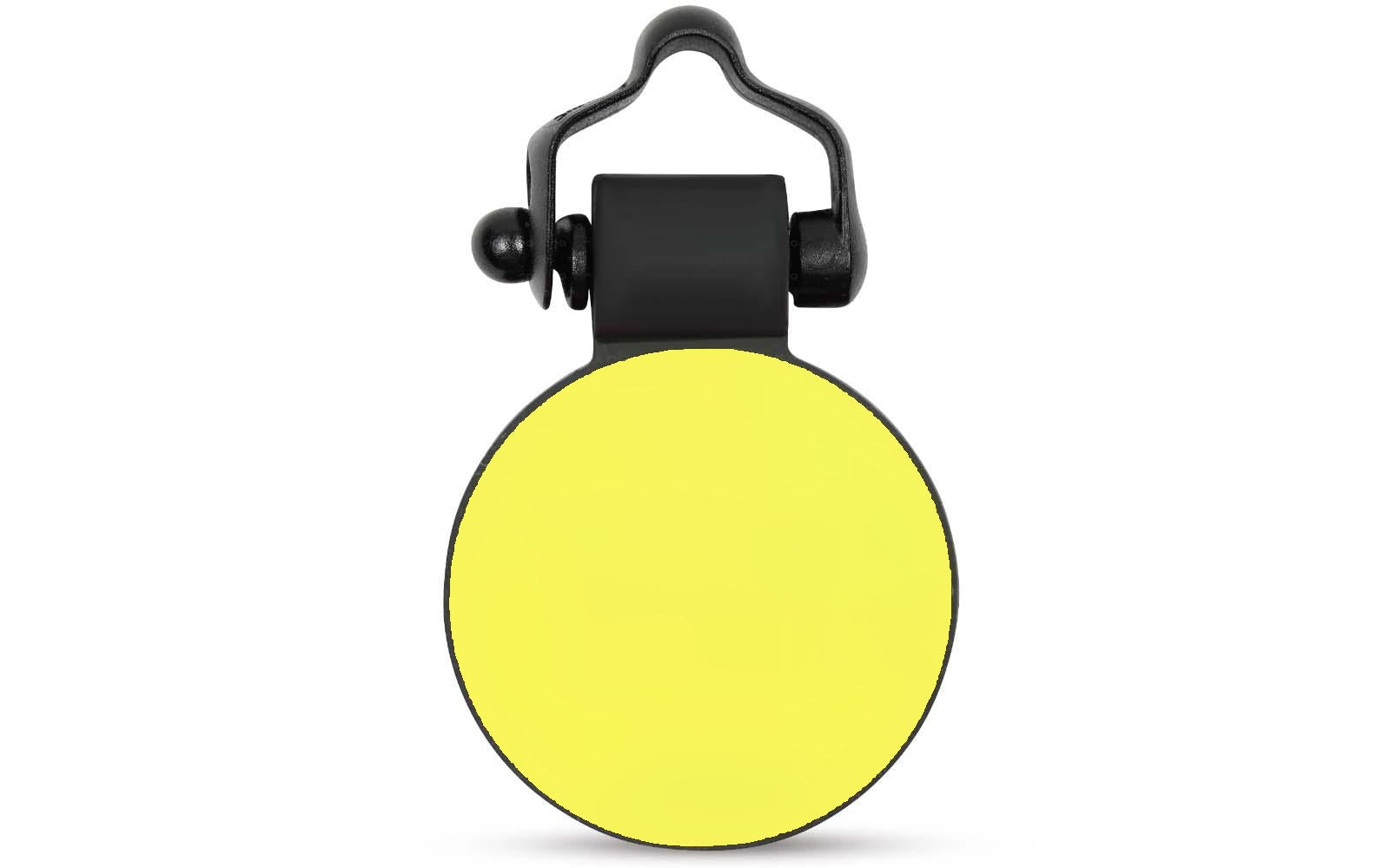Yellow circle tag back