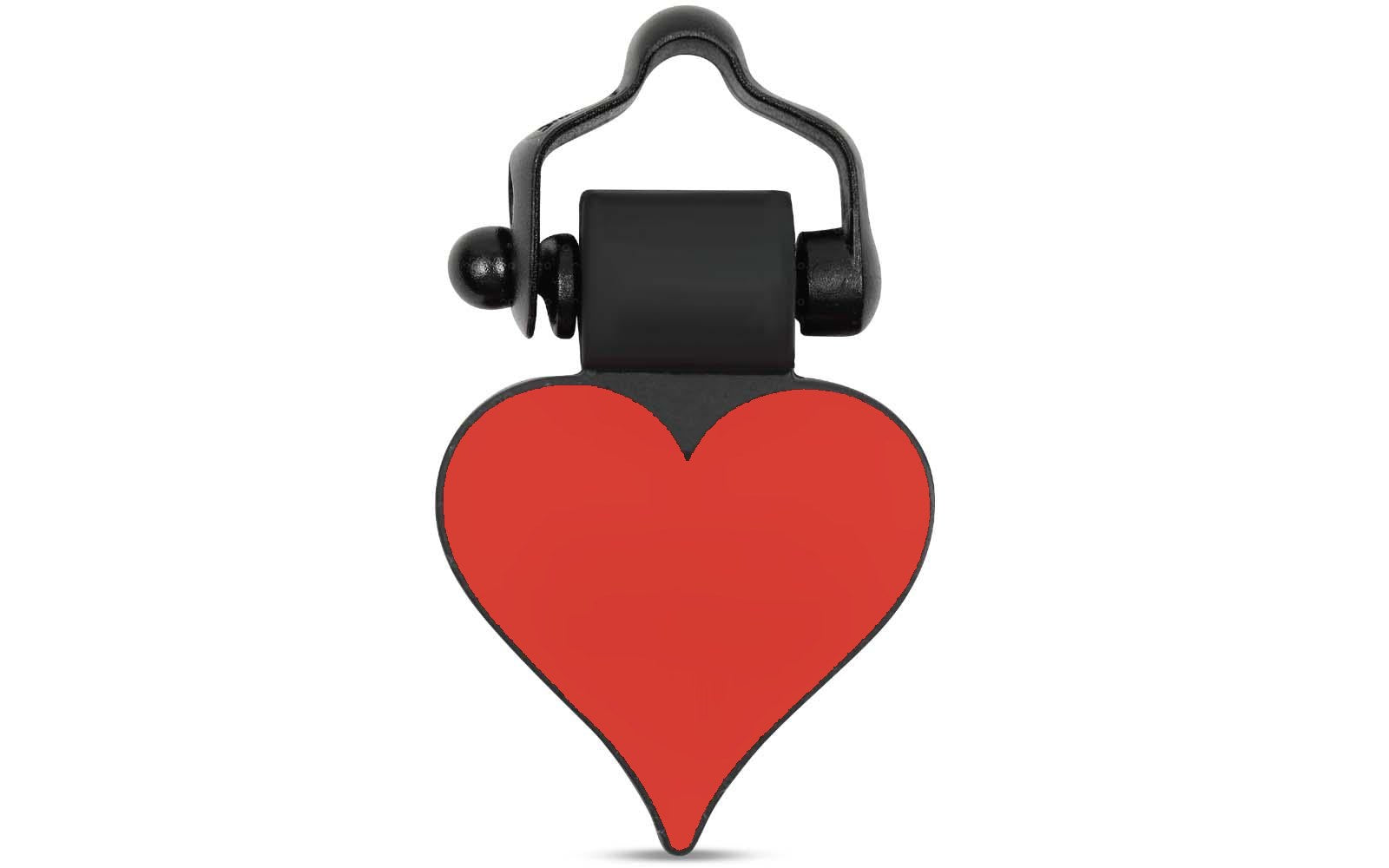 Red heart tag back
